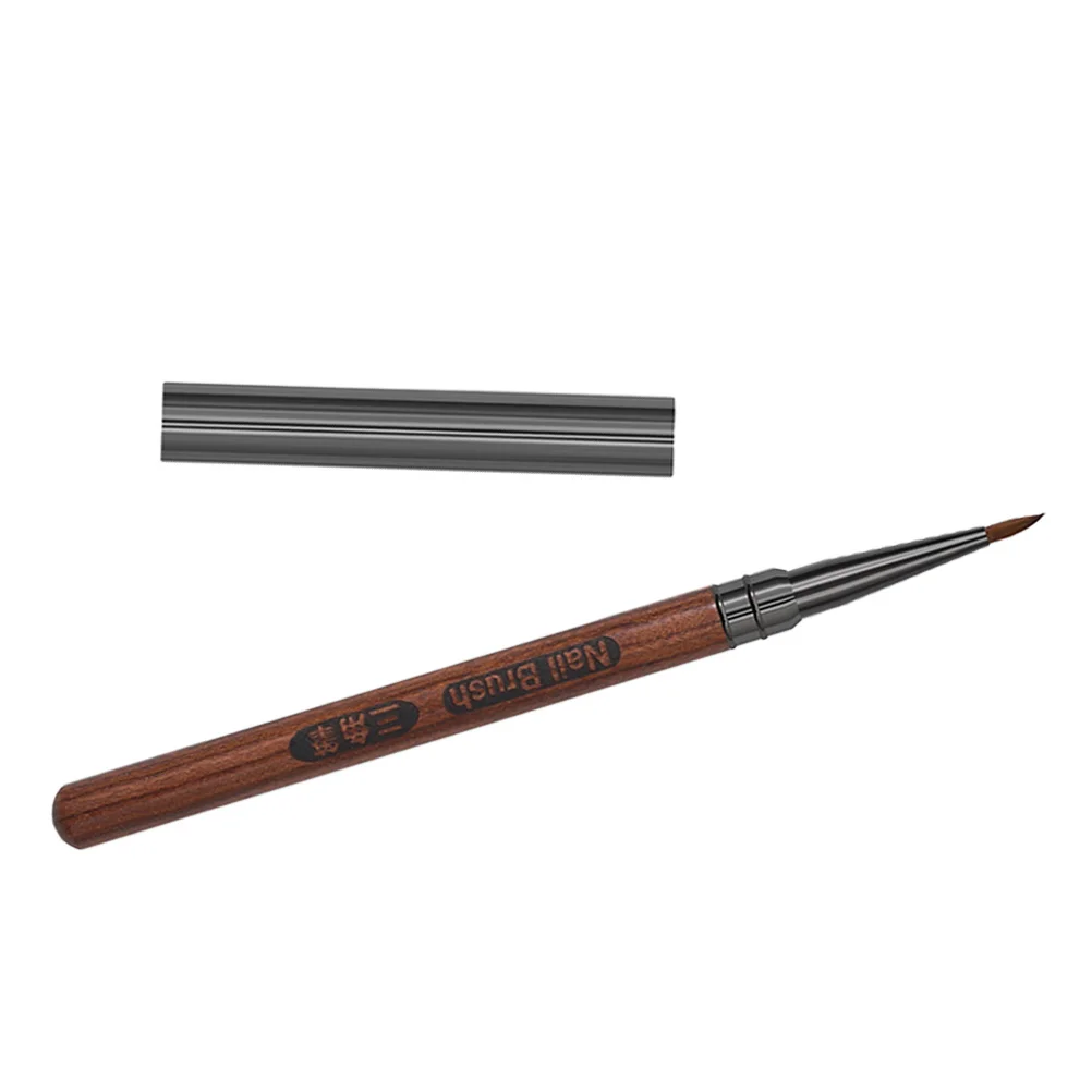 샌달우드 네일 펜 캡 삼각형 핸들 인체공학적 그립 네일 아트 라이너 펜 매니큐어 페인팅 브러쉬 엠보싱 도구