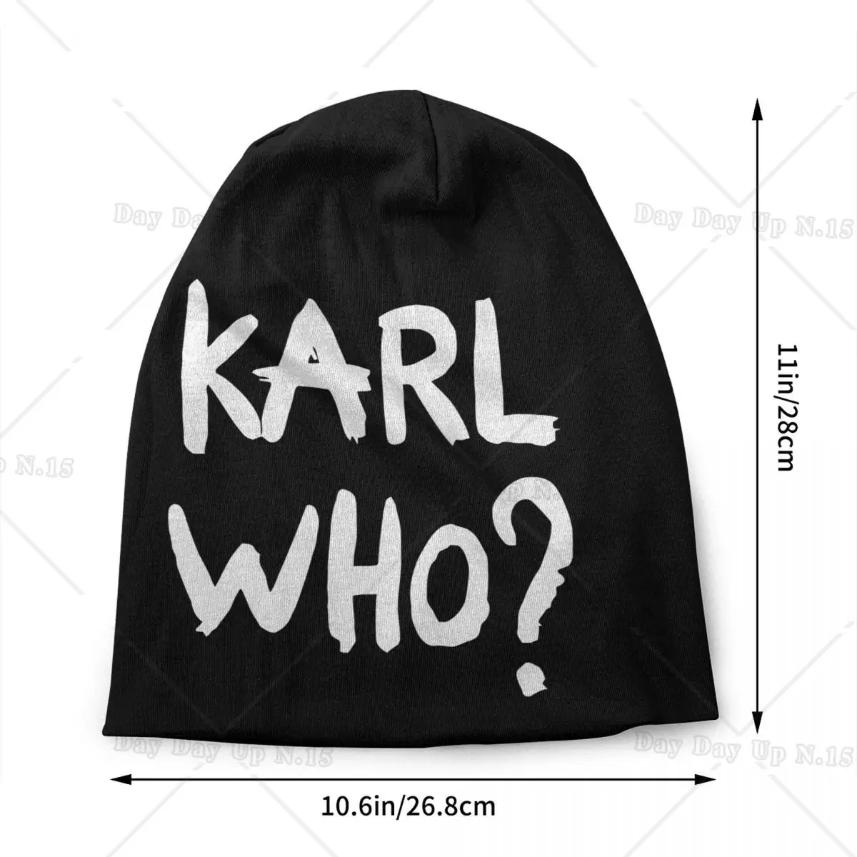 Karl Who Slogan Skullies Beanies Caps Streetwear Winter Warm Women Men Knitting Hat Adult Unisex Bonnet Hats