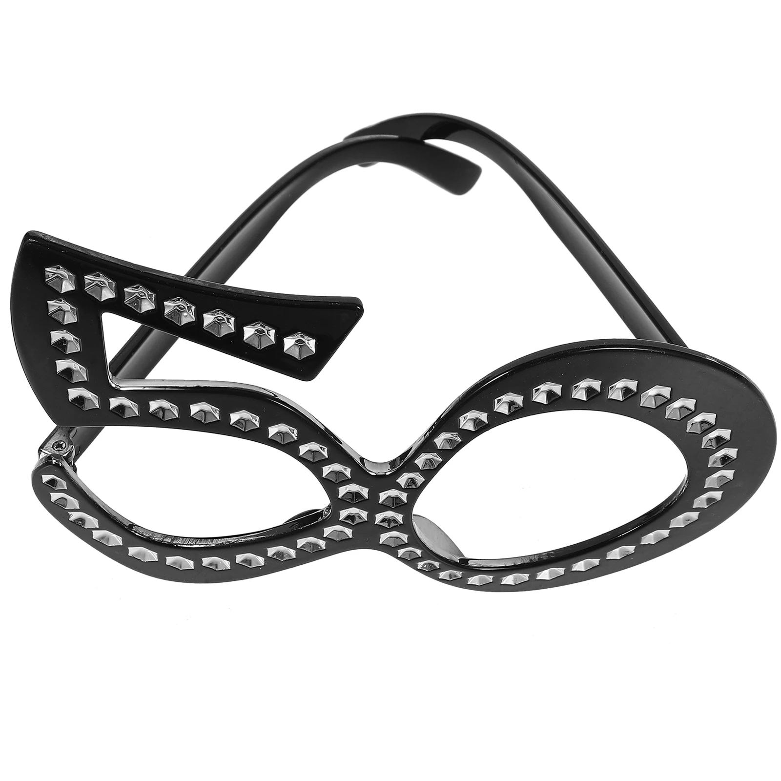 

50th Birthday Glasses Numeric Rhinestone Inlaid Party Photo Prop Novelty Eyewear Decorative Glasses for Birthday Celebration