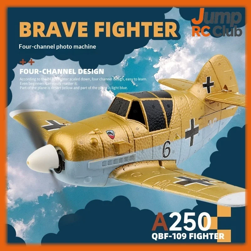 Wltoys A250 Four Channel Remote Control Airplane 109 Fighter Foam Fixed Wing Rc Plane For Adult Beginner Outdoor Flying