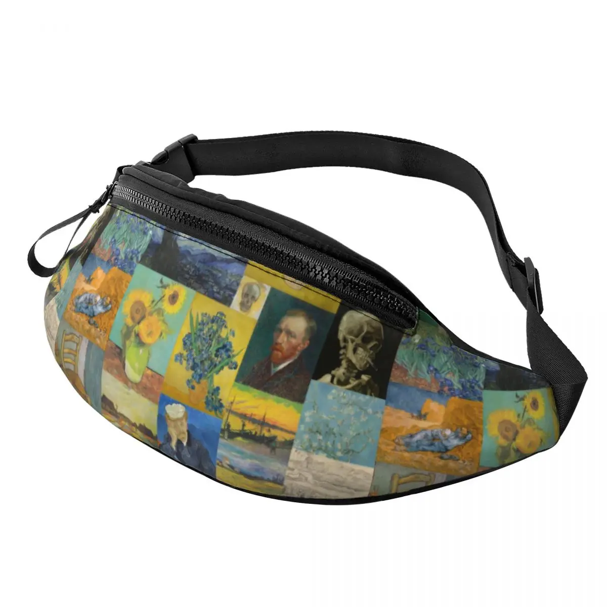 Vincent Van Gogh Painting Collage Fanny Pack Men Women Custom Crossbody Waist Bag for Traveling Phone Money Pouch