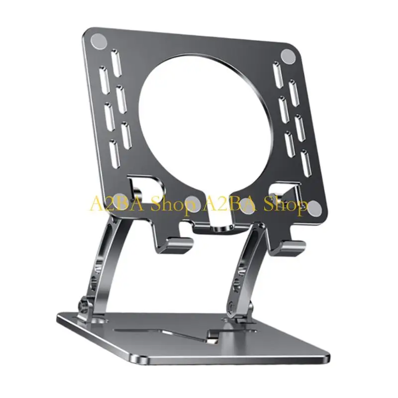 A2BA Adjustable Aluminum Laptop Stand For 9.7 To 17.3Inch Tablets And Notebook With Double Axises Rotation And Cooling Design