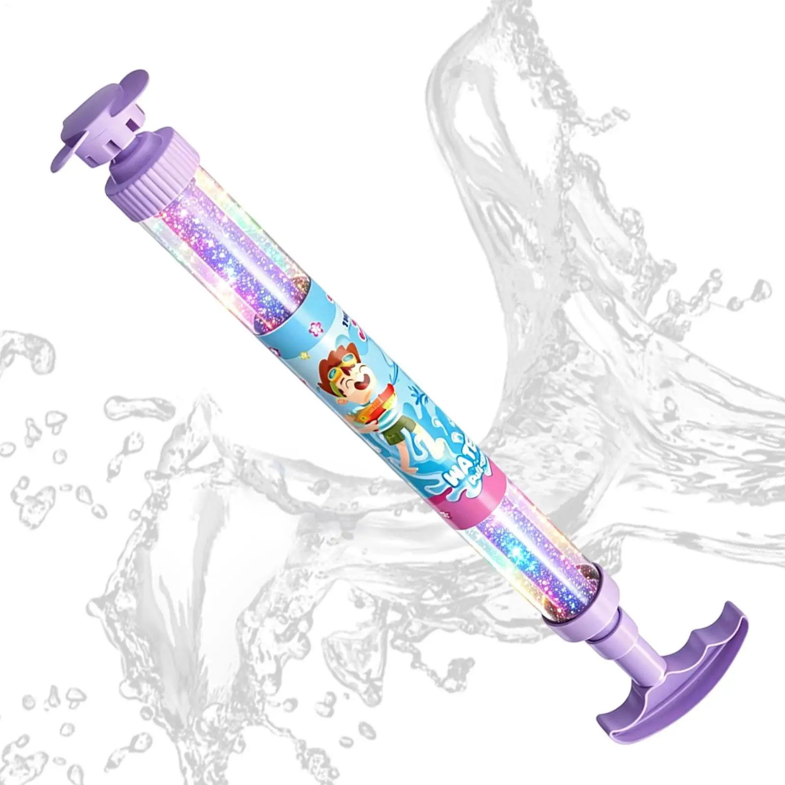 LED Light Up Water Squirter Toy, Fun Spray Blaster for Kids, Summer Pool Beach & Garden Outdoor Party Game Spray water Toys
