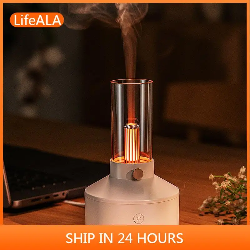 2023 Retro Light Aroma Diffuser Essential Oi LED Light Filament Night Light 150ml Air Humidifier Work 5-8 Hours For Home Bedroom