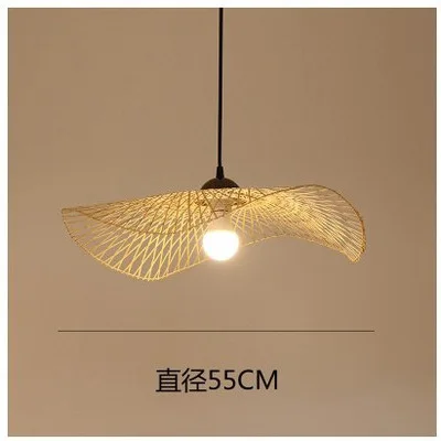 

ZK40 35/45/55cm Hand Woven Bamboo Pendant Lights Southeast Asia Dia Rattan Wicker Chandelier Dining Rroom Bamboo Art Lamp