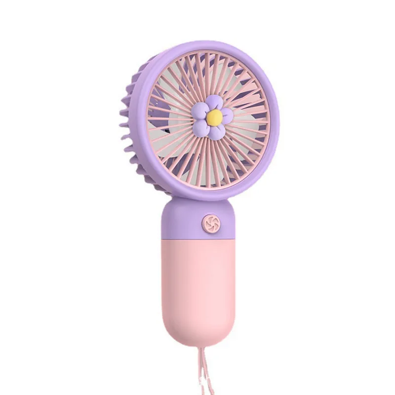 Summer Fruit & Flower Series Handheld Fan Portable USB Rechargeable Desktop Cute Cartoon Gift Fan