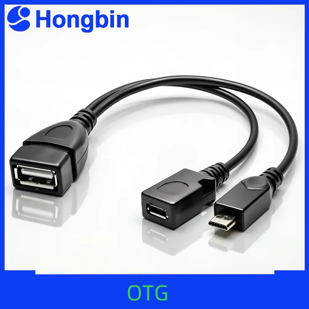 Adaptador divisor 2 em 1 OTG USB para Micro USB para Fire Stick 4K/Fire TV, telefone Android/tablet, acessórios de tecnologia duráveis