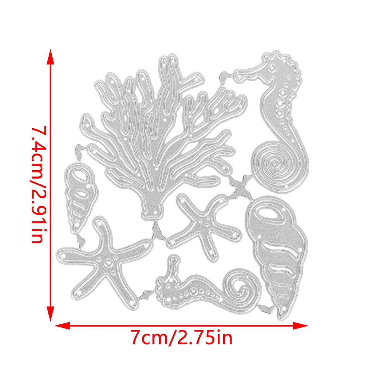 Seaweed seahorse shell Metal Cutting Dies Stencils For DIY Scrapbooking Decorative Embossing Handcraft Die Cutting Template Sea