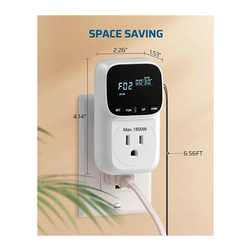 24-Hour Delivery Digital Temperature Controller,15A/1800W Thermostat Outlet Plug,-40℉-210℉, Cyclic Timing/Countdown,For Incubato