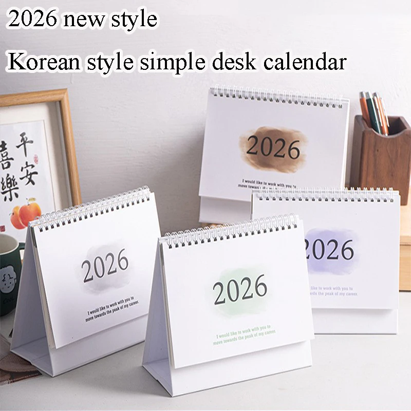 

2026 Calendar Simple Memo Book Monthly Daily Planner Scheduler Time Manegement Home Office Desktop Decoration Standing Calendar