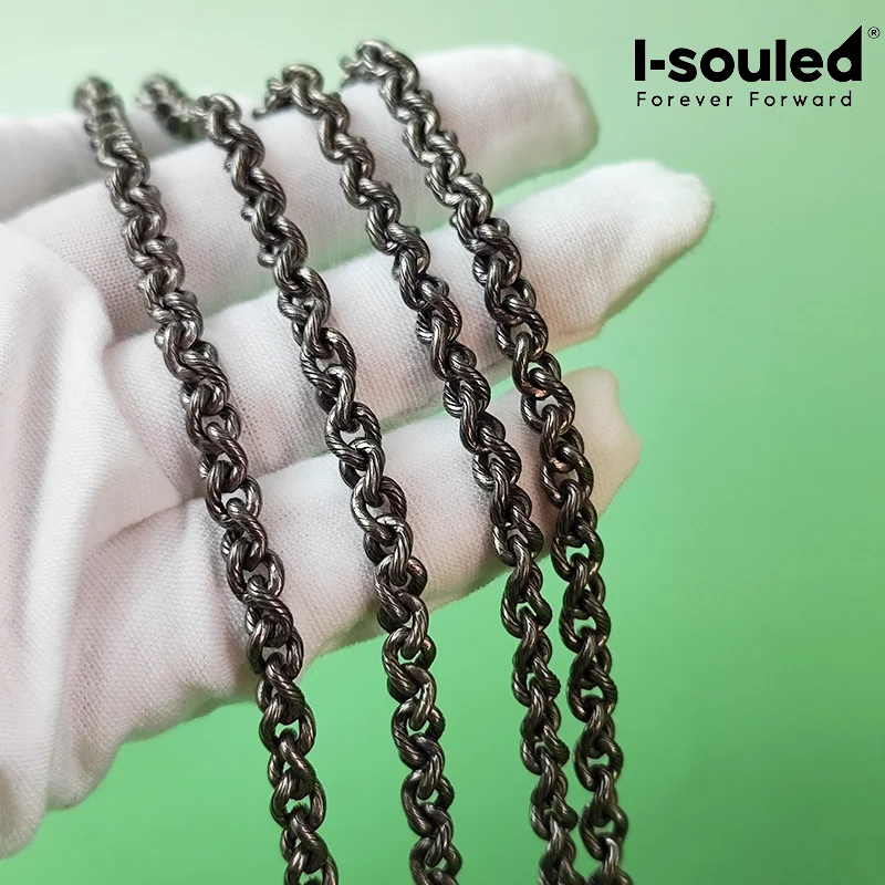 DIY-Kette aus reinem Titan, Schmuckzubehör, 5 mm, Metall-Bastelzubehör für Do It Yourself-Projekte