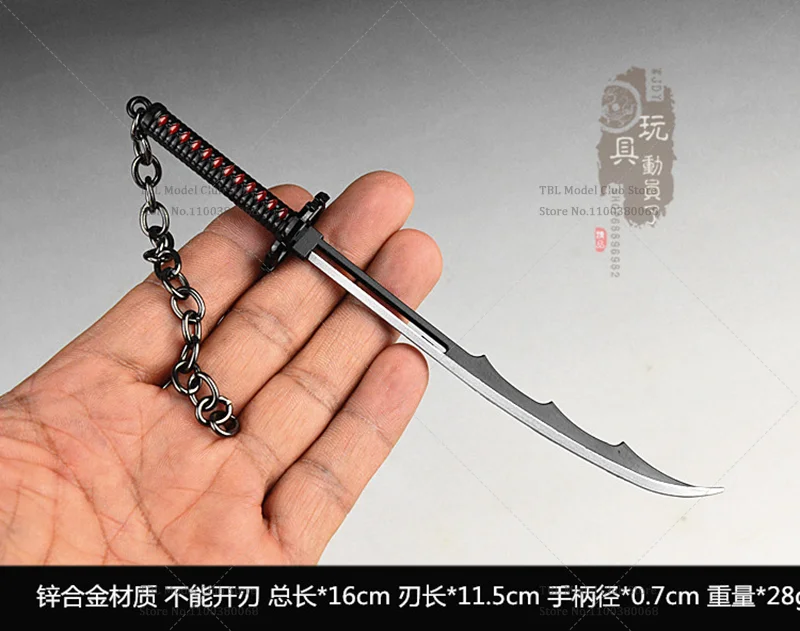1/6 Scale Male Mini-Weapon Toys Death God Iron Chain Zangetsu Sword Japanese Anime For 12-inch Action Figure Soldier Scene Props