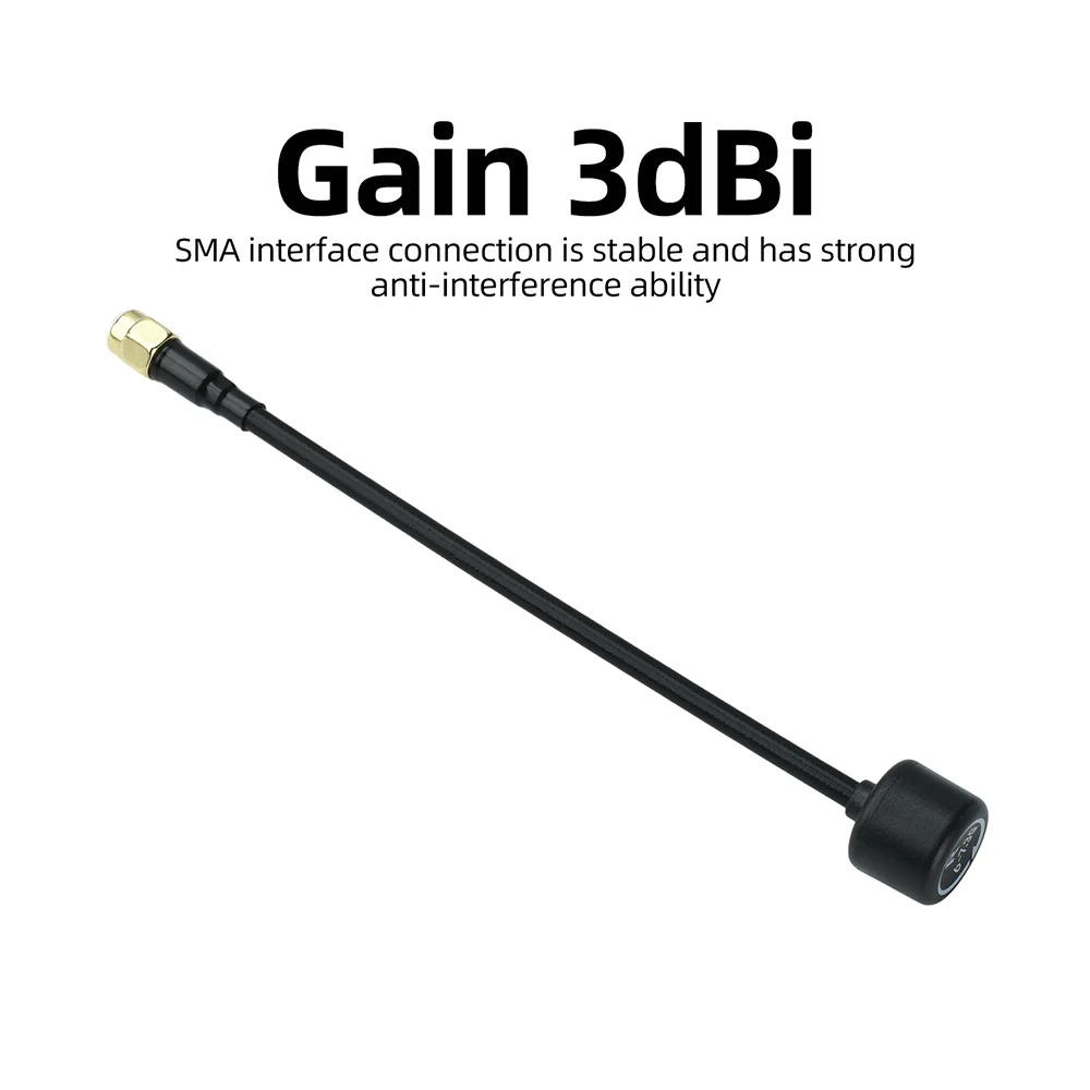 3dBi Gain RHCP Circular Polarized Antenna 6-7.2GHz SMA Interface Semi-Rigid Cable RC FPV Model Aircraft Video TX RX Antenna