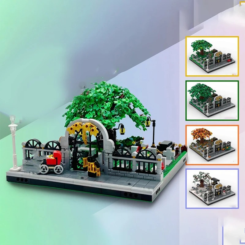 1164 قطعة MOC قبرسات شجرة كبيرة تعليمية لتقوم بها بنفسك وحدات اللبنات الإبداعية الجمعية جامع هدية مجموعة