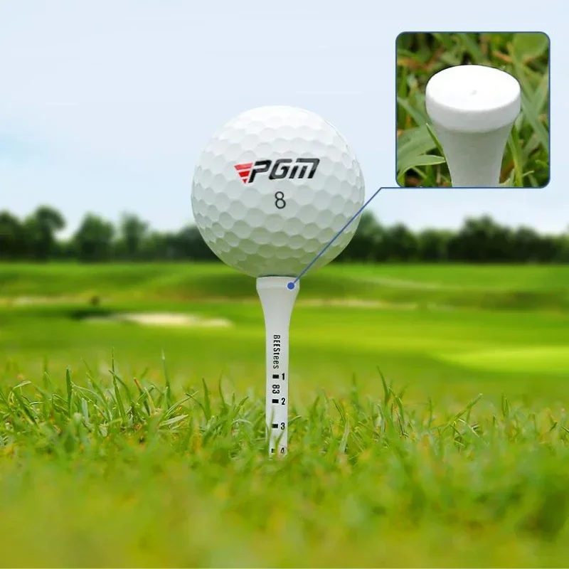 PGM Golf Wood Tee Limit Adjustable Height Ball Pin Depth Mark Tees QT029