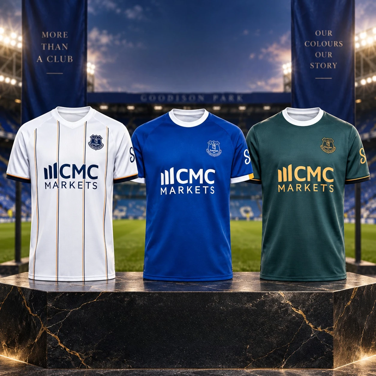 Heißes Y2k Everton Fußballtrikot Herren Fußball 3D T-Shirt Atmungsaktives Kurzarm-Sportshirt Trainings-Top Lässiger Sommer-Fan-Stil – Detail 2