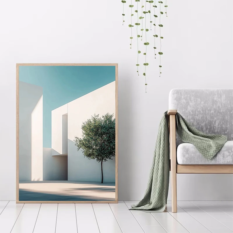 Abstract Interior Architecture Minimalism Poster Canvas Painting Print Wall Art Picture for Living Room Home Decoration Cuadros