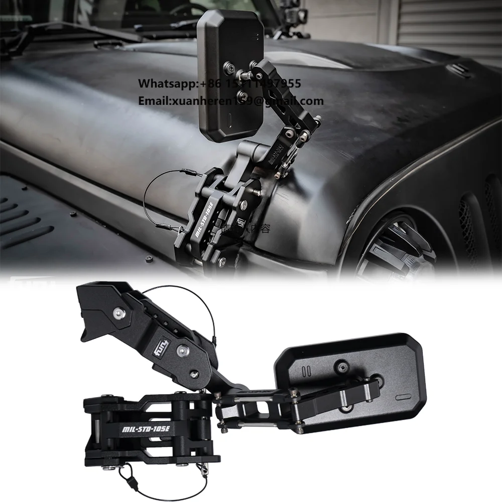 Fury 2018+ Accessories Parts Aluminum Hood Fender Catch Kit Cover for Jeep Wrangler JL