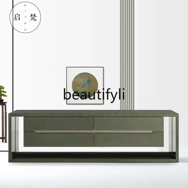 

Model Room Modern Solid Wood TV Cabinet Wardrobe Storage Cabinet Clubhouse Villa Hotel Exhibition Hall Furniture