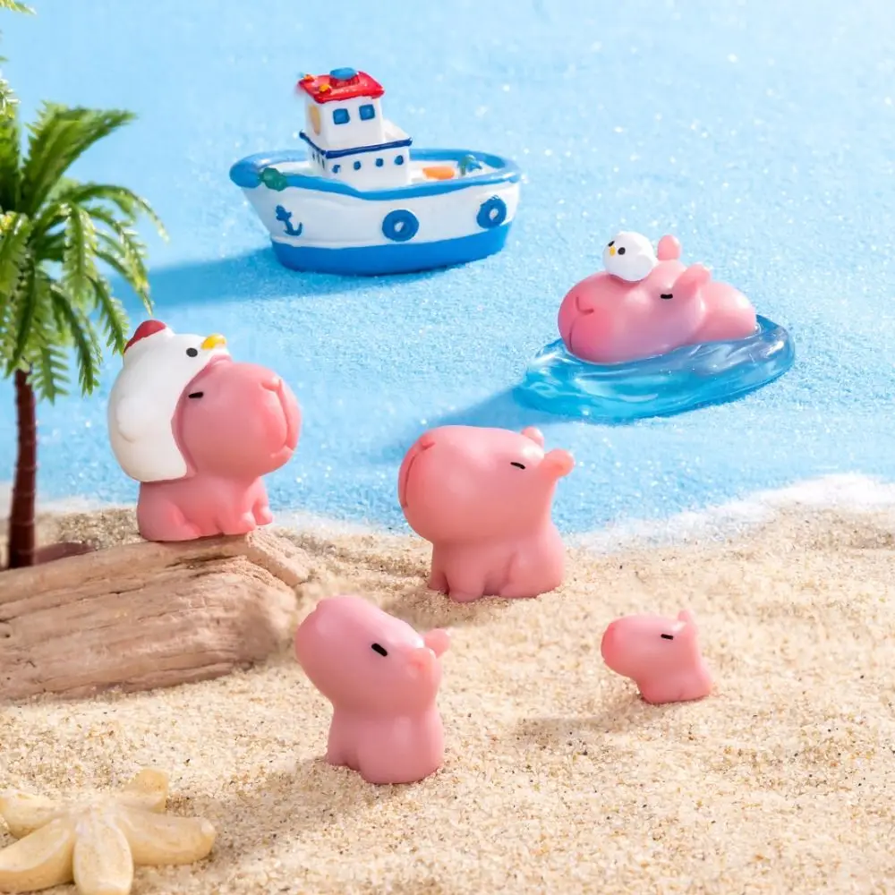 

Resin Cartoon Capybara Statue DIY Accessories Miniature Capybara Figurines Car Ornament Office Home Mini Animals Figurine