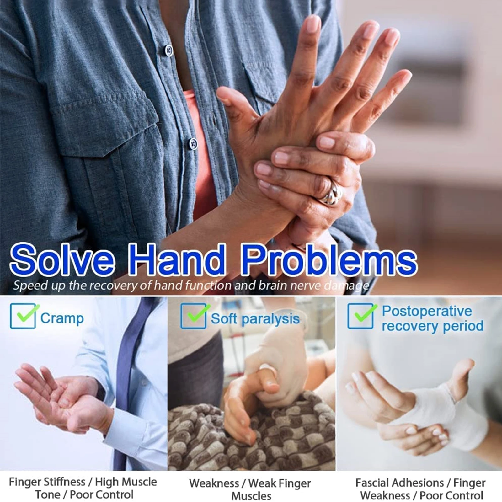 Rehabilitation Robot Glove Hand Device Finger Training Massage Gloves Stroke Hemiplegia Rehabilitation Hand Function Recovery