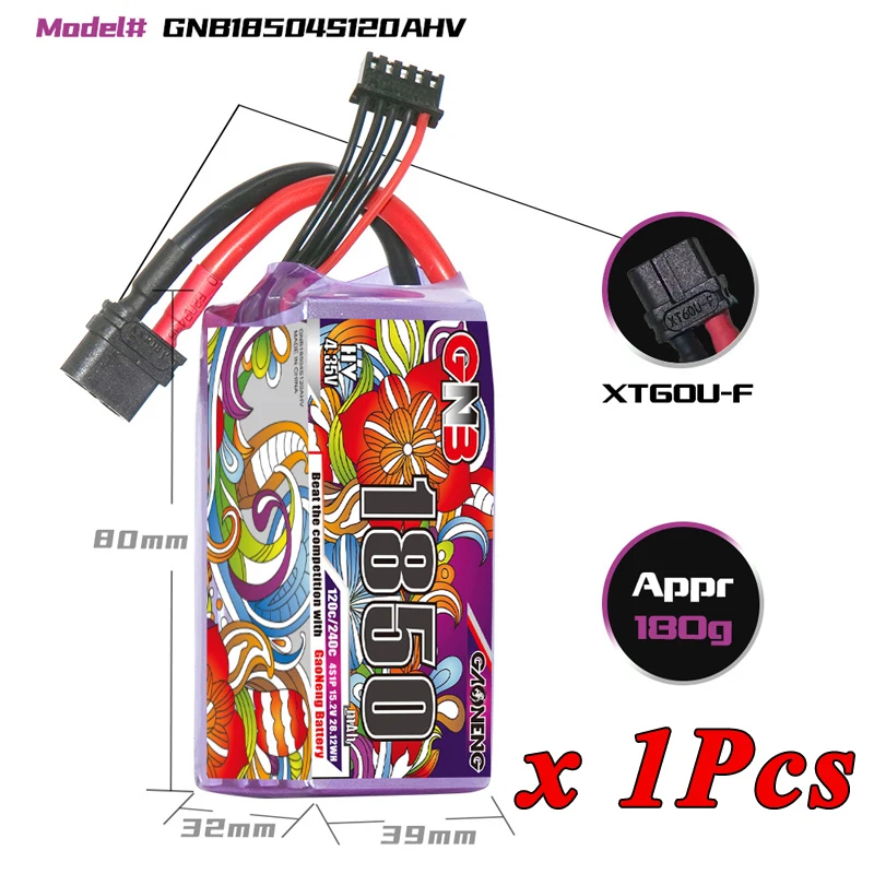 1/2Set GNB 4S 6S 1100/1300/1500/1850mAh 15.2V 22.8V 120C Met XT60 voor FPV Drone Helikopter Vliegtuig Oplaadbare Lipo Batterij