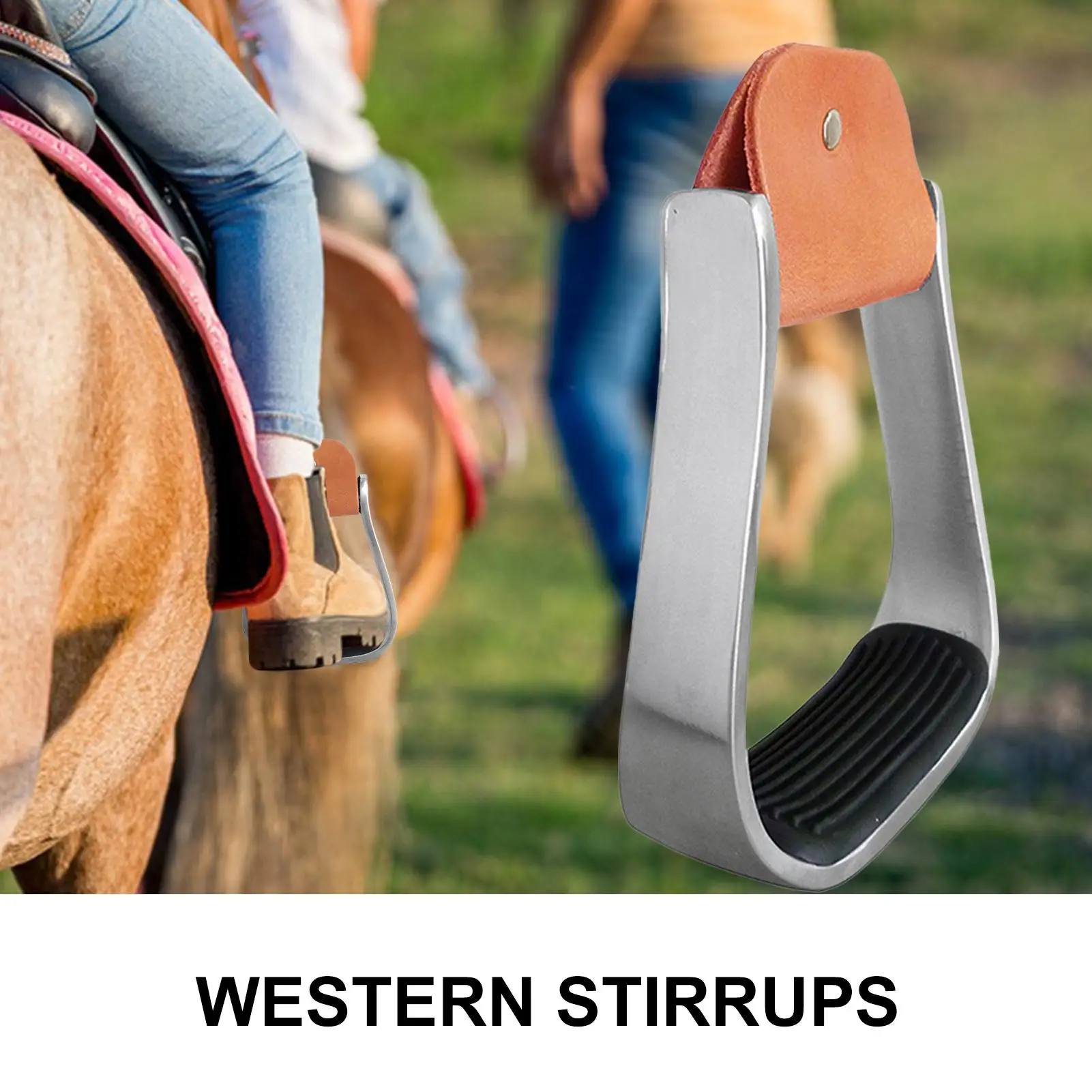Safety Stirrups Aluminum Cushioned Equestrian Tack Horse Saddle Stirrup For Stall Stable Pasture Farm Ranch Work Training