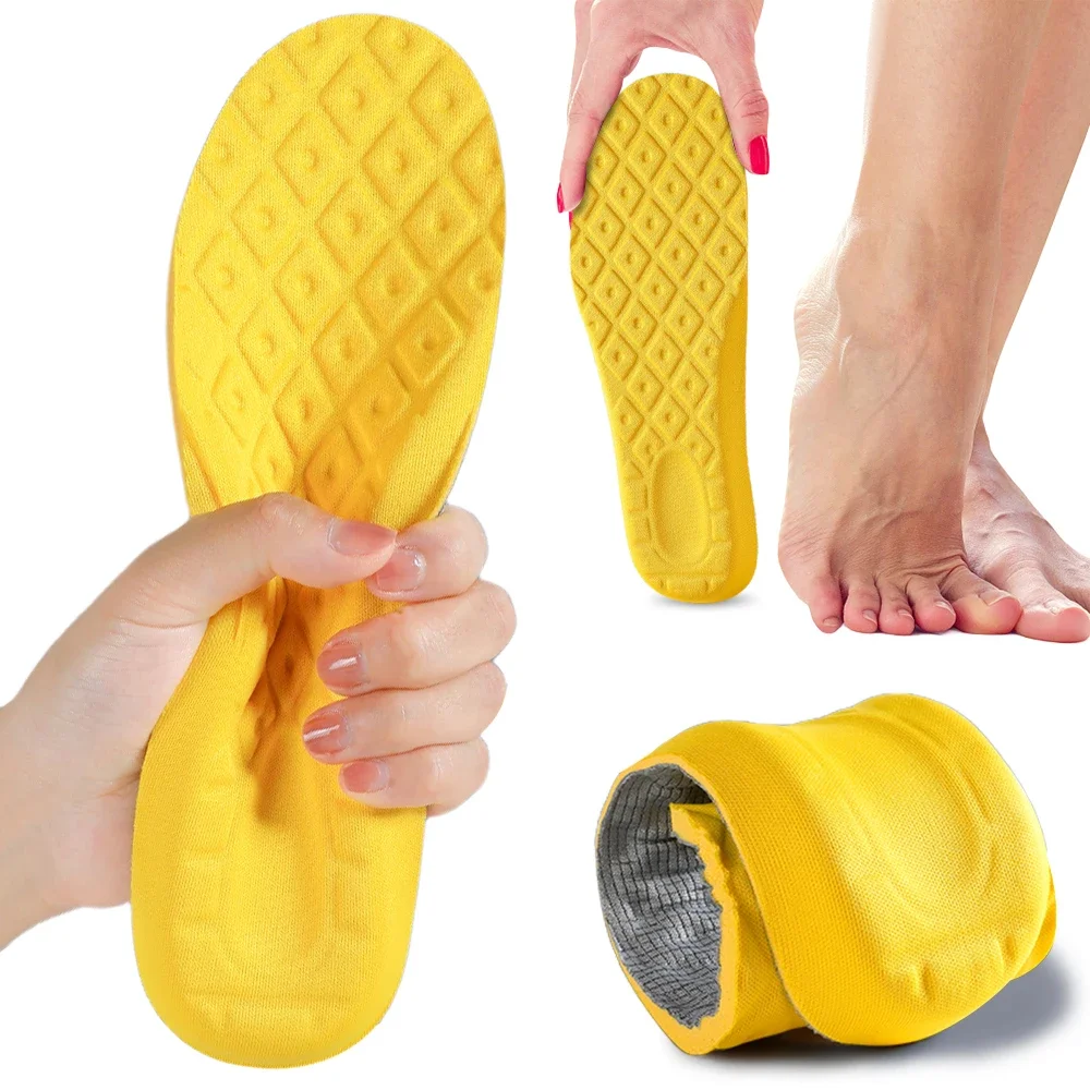 Latex Memory Foam Insoles for Sports Soft Foot Support Shoe Pads High Elastic Orthopedic Sport Insole Feet Care Insert Cushion