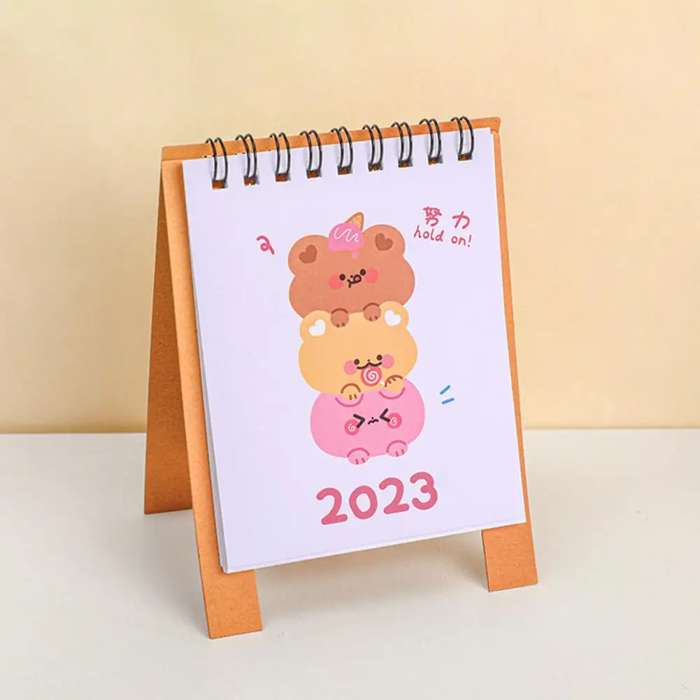 耐久性のある卓上カレンダー,滑らかなページ,2022〜2023,ミニデスク,カレンダー,月