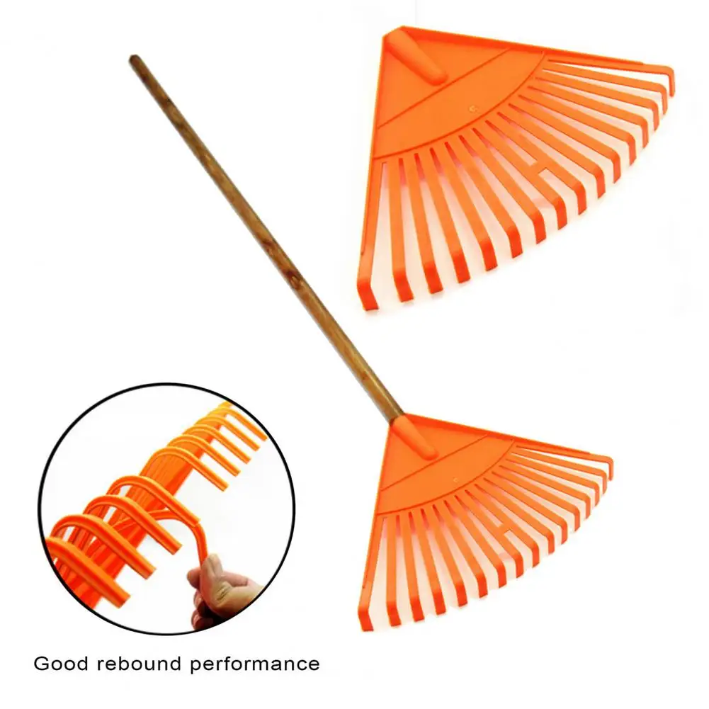 Grass Rake Adjustable Non-slip Garden Rake for Easy Weed Pulling Leaf Collection Long Handle Design for Wide Application in Yard