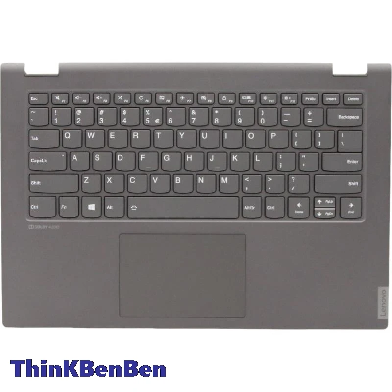 US English Backlit Keyboard Black PL Upper Case Palmrest Shell Cover For Lenovo Ideapad Flex C340 14 API IWL IML 5CB0S17352