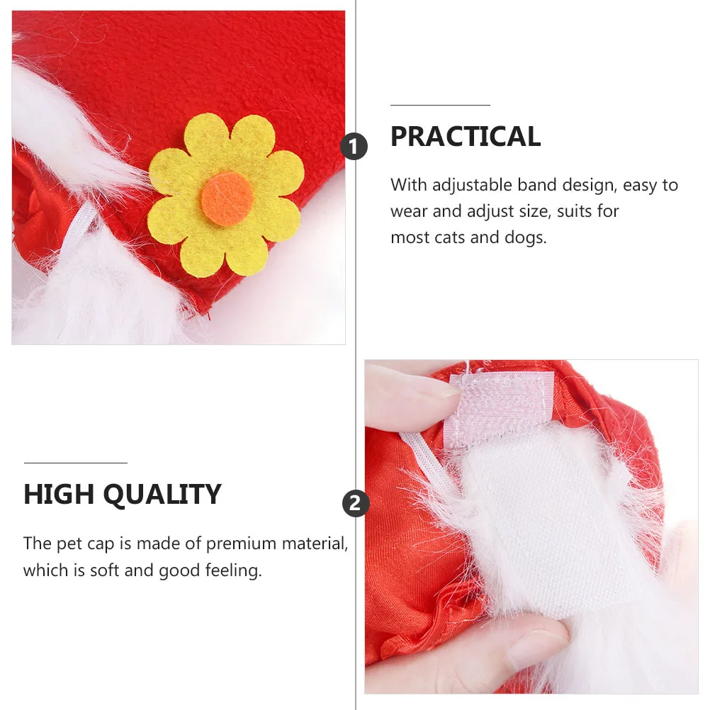 

1Pcs Pet Funny Headpiece Premium Material Cat Dog Adjustable Band Wear-Resistant Party Hat Costume Cat Cosplay Cap