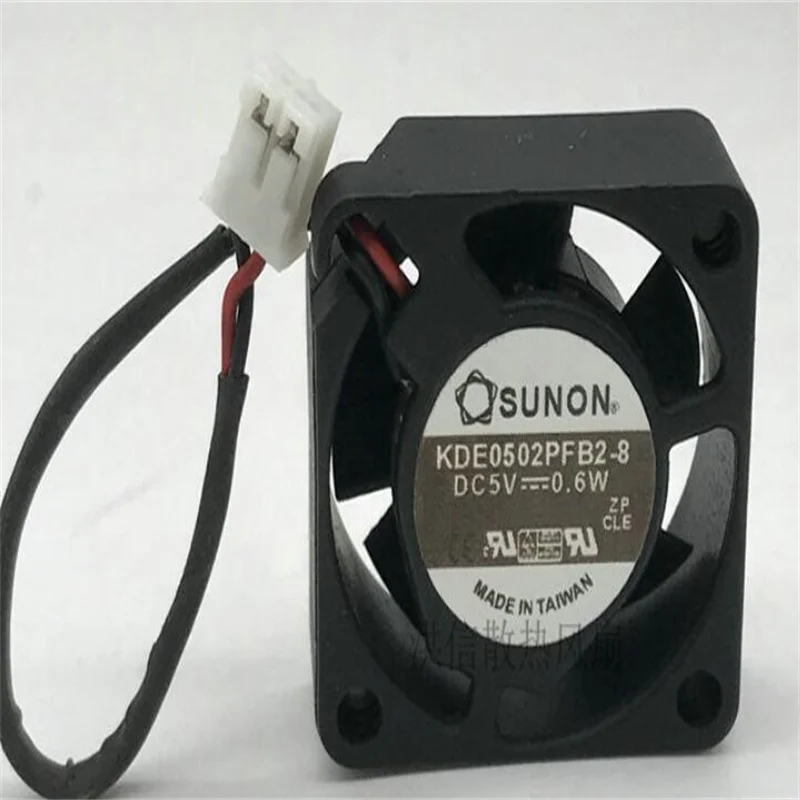 SUNON 2510 KDE0502PFB2-8 DC 5V 0.6W Two-line ball miniature cooling fan