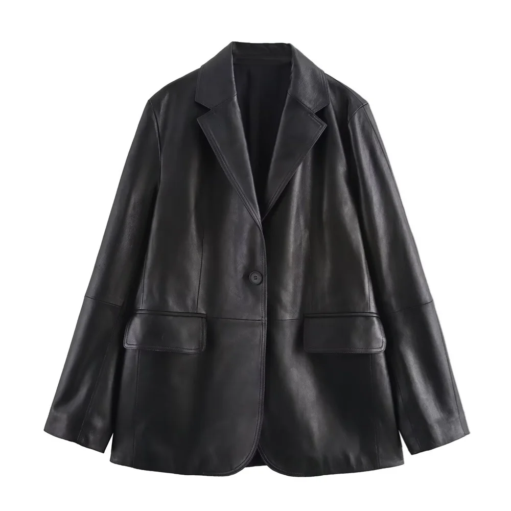 

women's suit jacket with lapel pocket and button decoration for autumn and winter new women's clothing