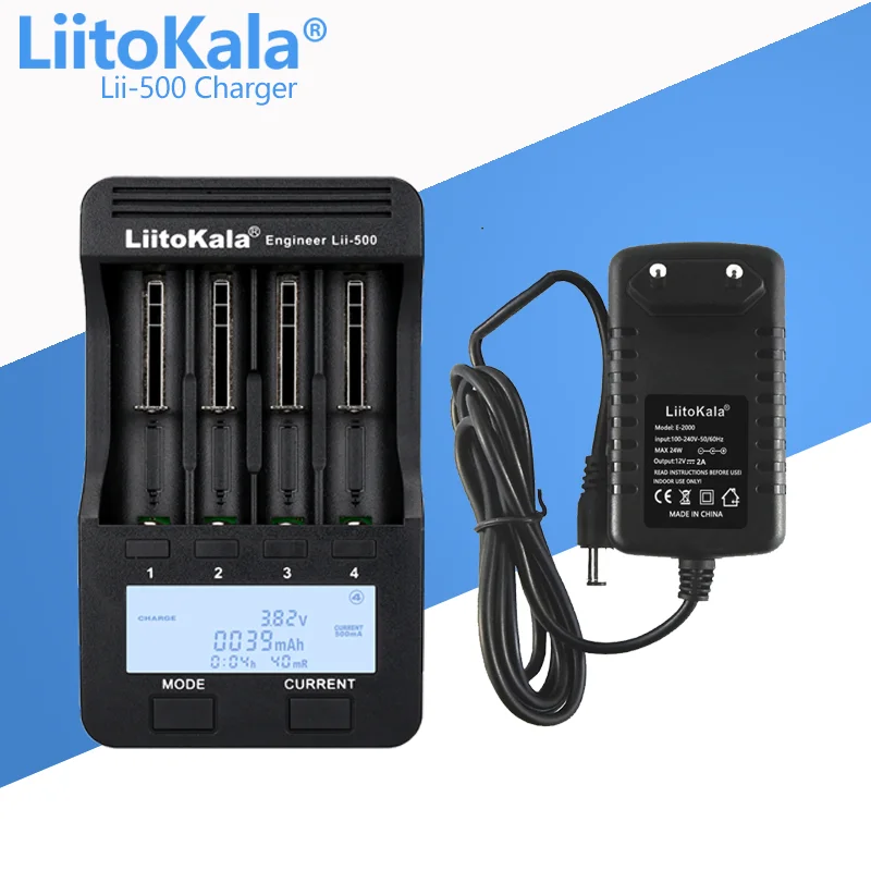 LiitoKala Lii-500S Lii-600 Lii-PD4 Lii-S8 배터리 충전기 18650 26650 21700 18350 AA AAA 3.7 1.2 리튬 NiMH 배터리