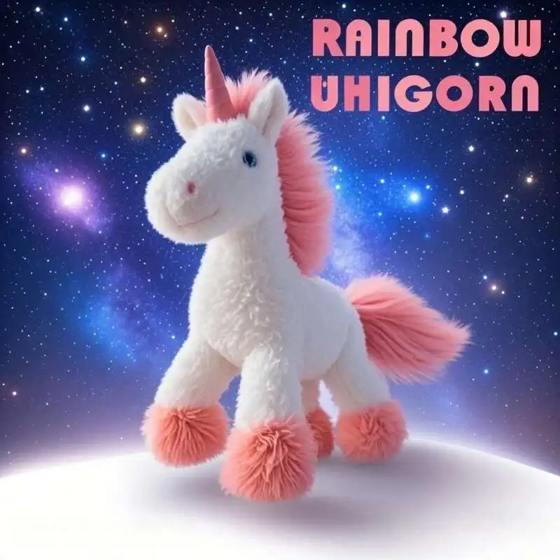 Dreamy Rainbow Unicorn Plush Toy Horse High Quality Soft Cute Sweet Girl Home Decor Sleeping Huggable Pillow Horse Gift For Kids