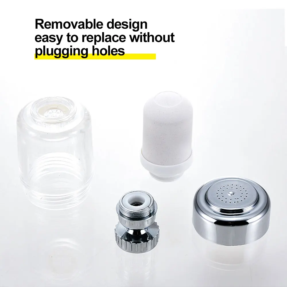 Nuovo filtro per gorgogliatore del rubinetto dell'acqua del rubinetto della cucina per il depuratore di filtrazione del bagno dell'acqua dura Rimuovere il cloro metallo pesante filtrato