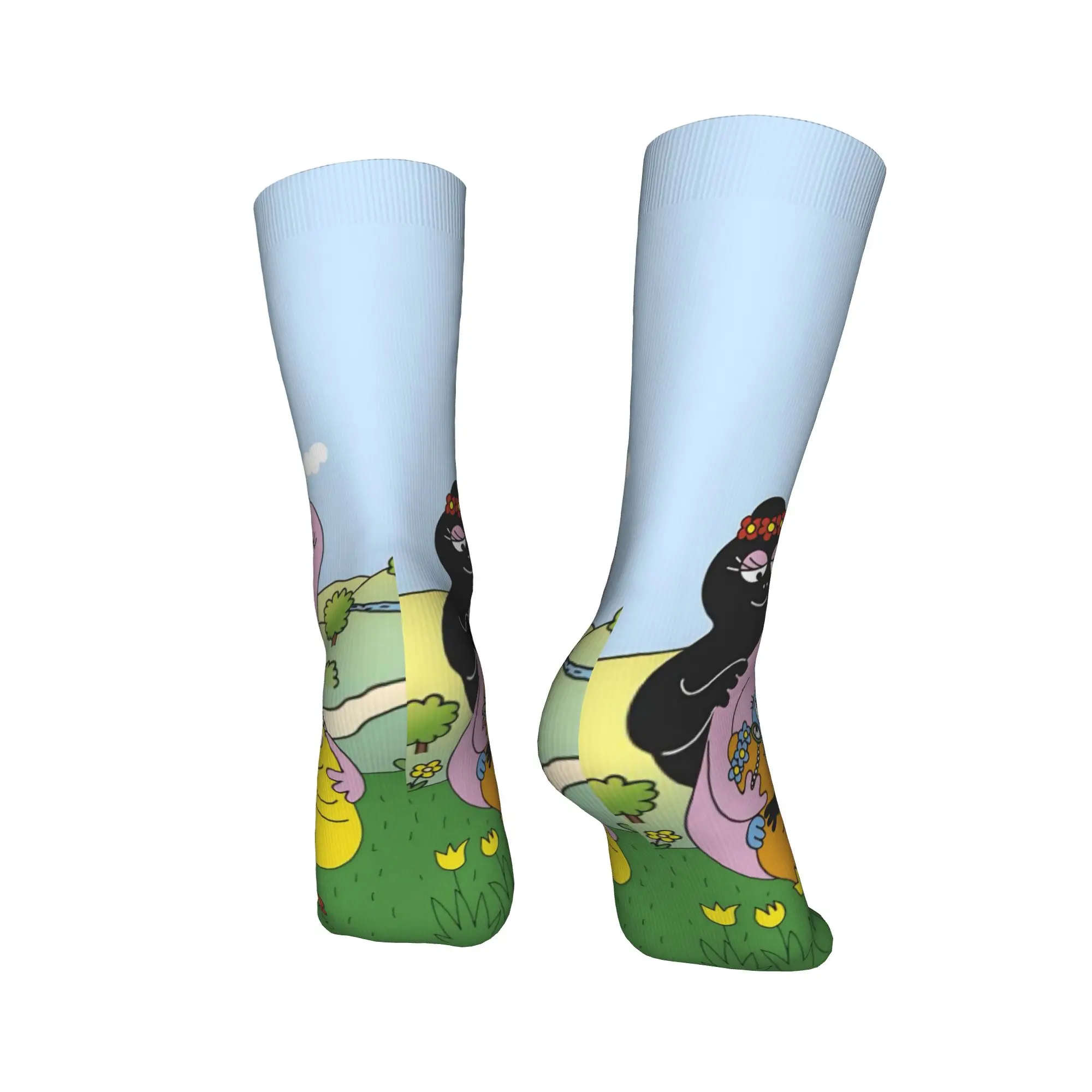 Paar Socken Barbapapa Barbamama Familienstrümpfe Rutschfeste hochwertige Socken Herbst Vintage Design Laufsocken