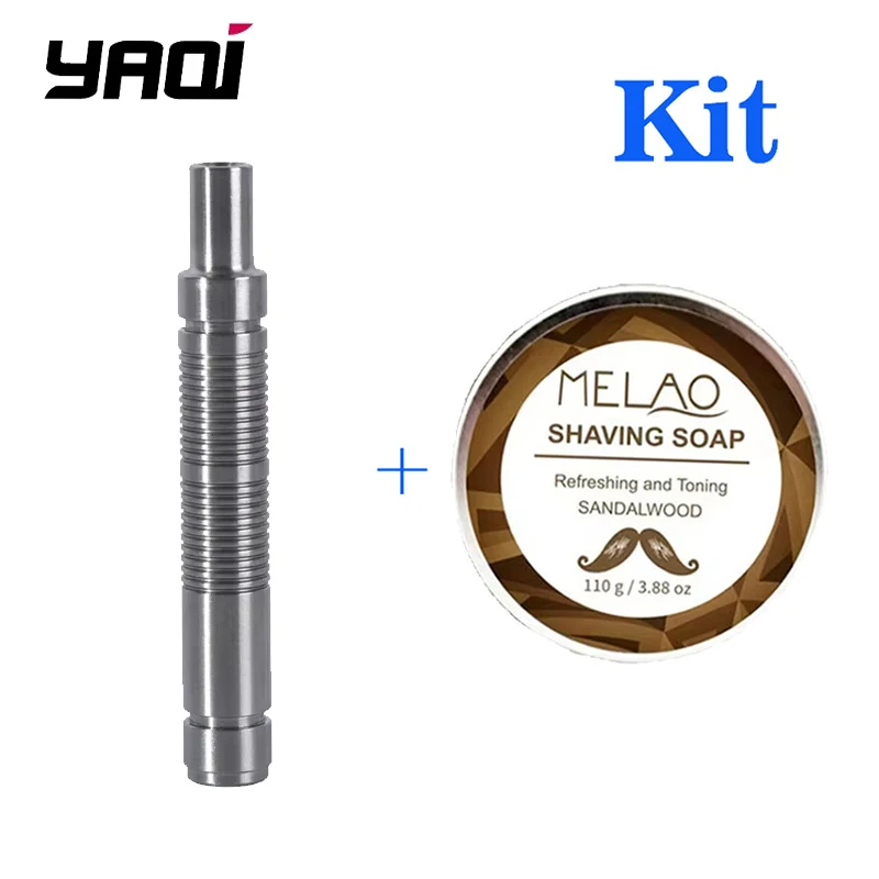 

Yaqi 316 Stainless Steel Men's Safety Razor Handle And Shaving Soap Kit Classic Wet Shave Accessories
