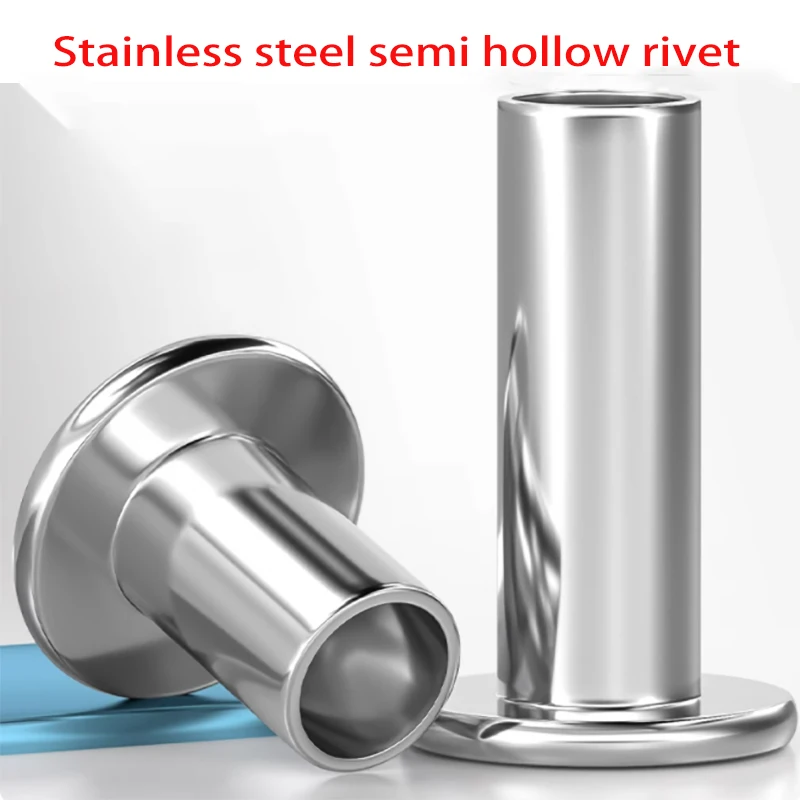 M2 M2.5 M3 M3.5 M4 GB875 304 stainless steel flat head half hollow half pipe handle rivet