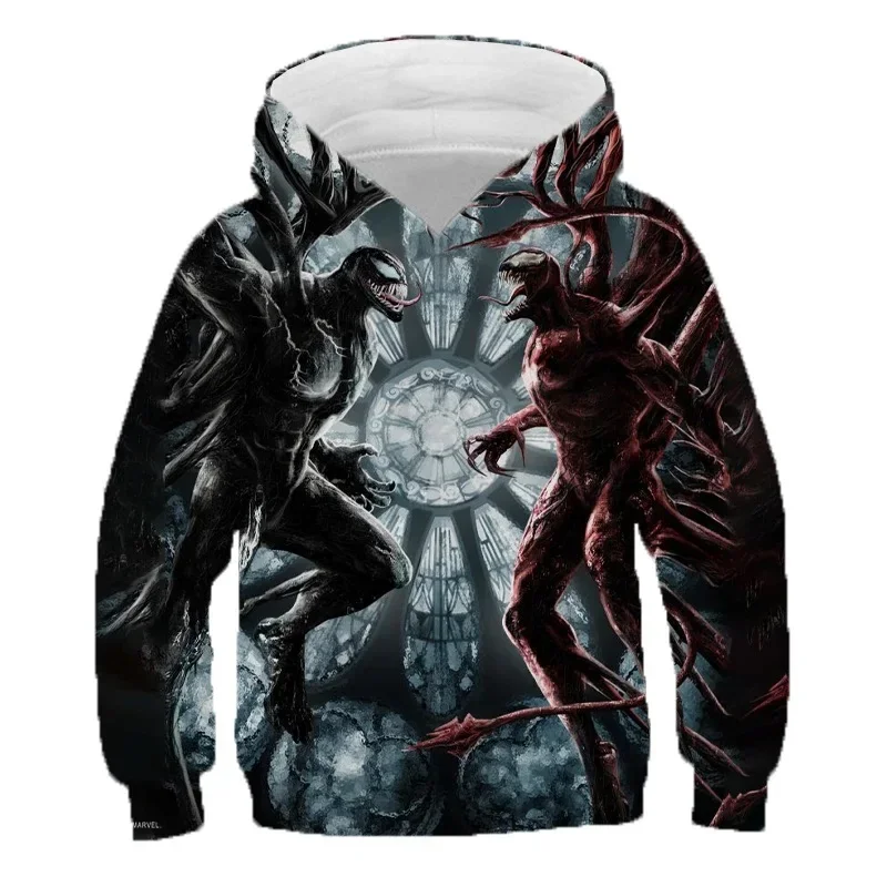 Venom Boys Hoodie Marvel Men\'s Hoodie 3D Printing Oversized Pullover MINISO Men\'s Hoodie Fashion New Men\'s Clothing