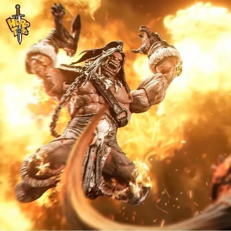 

In stock Hero Toys Tribe Battle Song Chief Roaring Dad Hellscream Warcraft Action Figure Model