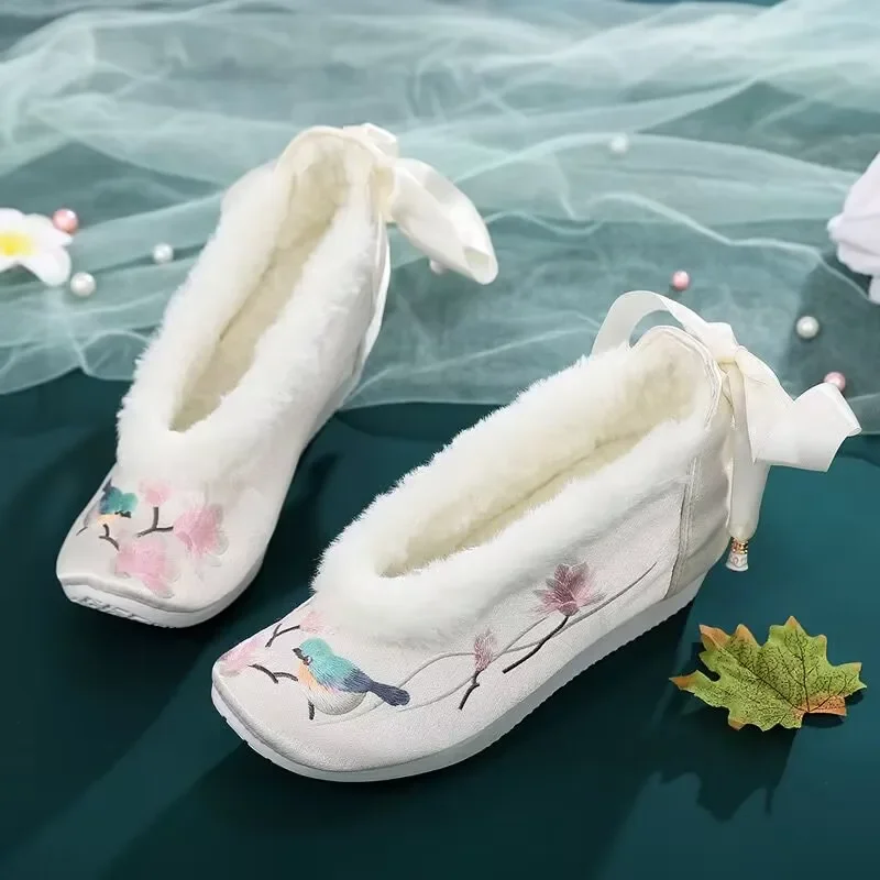 

Hanfu Women Chinese Traditional Ancient Heighten Flat Shoes Embroidery Shoes Wedding Hanfu Shoes For Women Plus Size 40