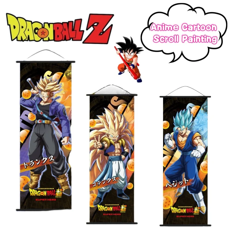 

New Dragon Ball Son Goku Vegeta High Color Value Creative Personality Sreel Animation Cartoon Wall Cloth Painting Decoration