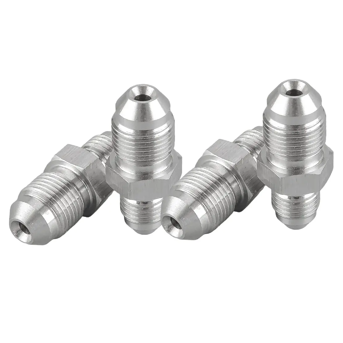 8pcs M12x1.0 To 3AN Metric Adapter Fitting Inverted Flare For Brake Clutch Fuel Oil Line