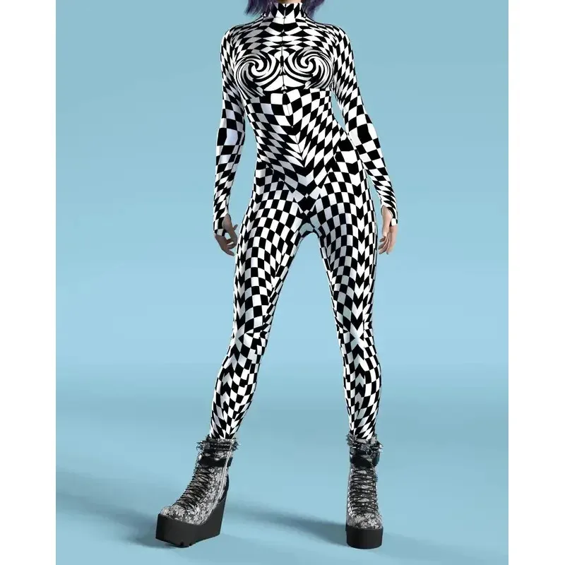 72-й аниме сексуальный женский комбинезон плотный цвет в горошек 3D узор для взрослых Хэллоуин косплей костюм вечерние комбинезоны карнавал Bod