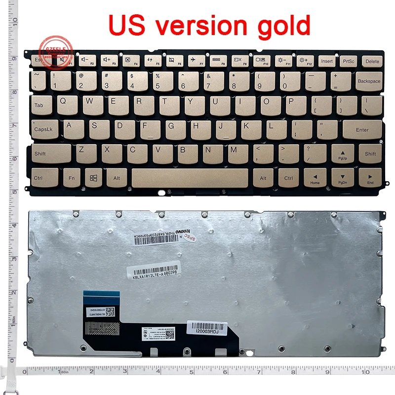 

US Laptop keyboard for LENOVO XiaoXin air 12 lte XiaoXin air 12 English Notebook NEW Golden