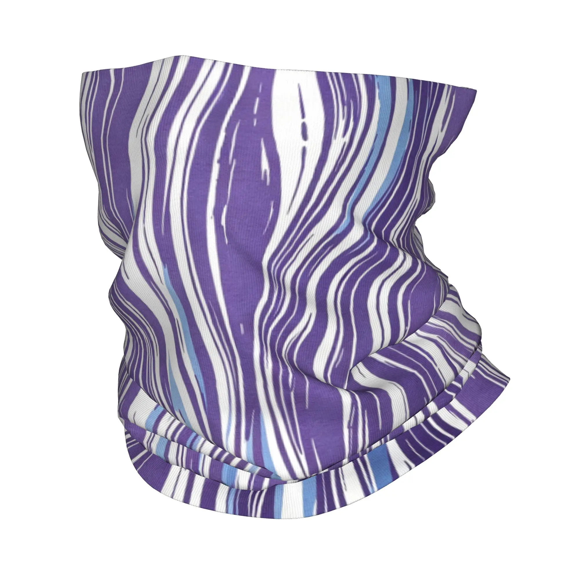 Wave Line Multi‑use Neck Gaiter Sun Protection Balaclava Soft Face Mask Headscarf For Running Cycling Hiking All Outdoor Sports