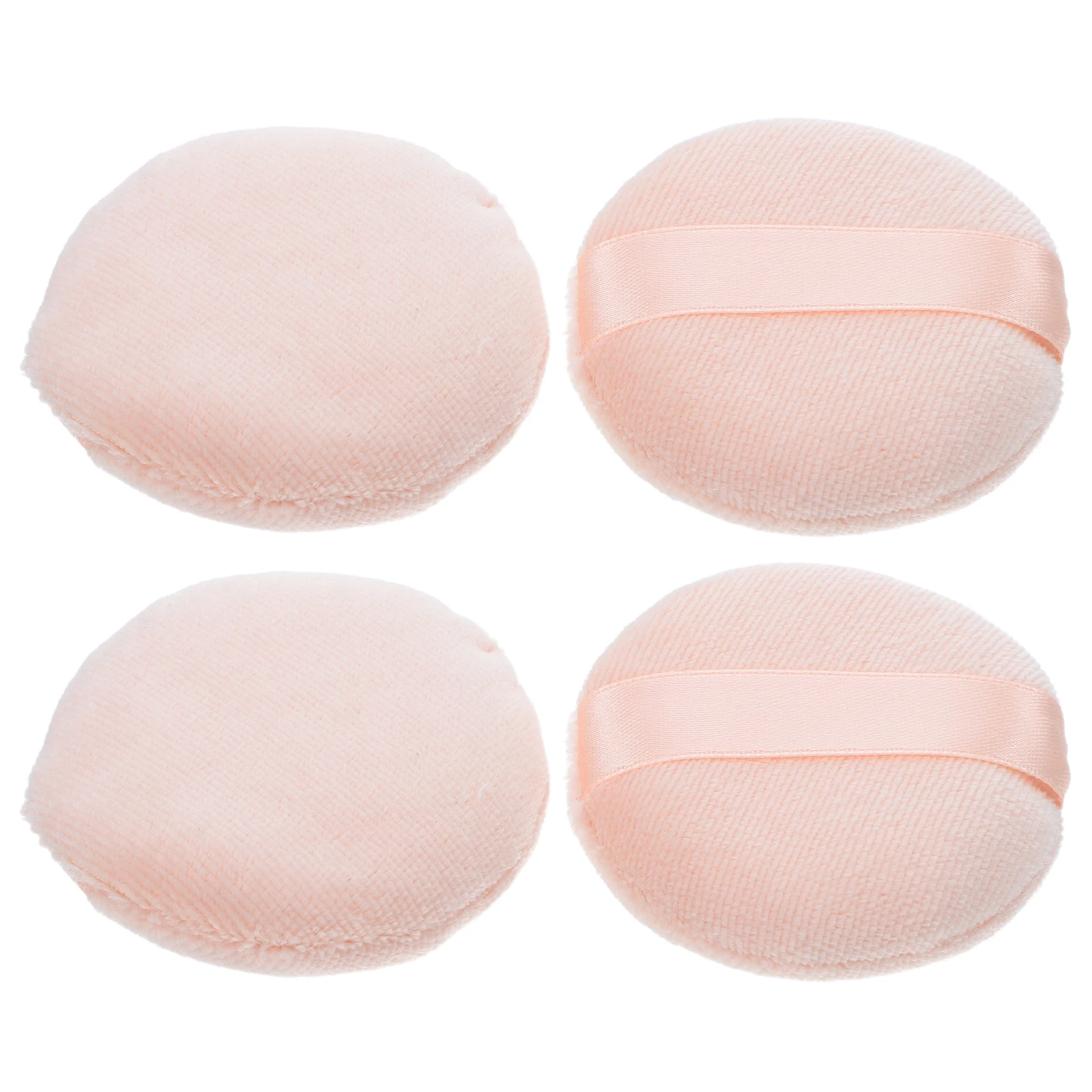 Material de esponja para una aplicación uniforme de base, 4 Uds., polvo redondo, adecuado para todo tipo de pieles, belleza