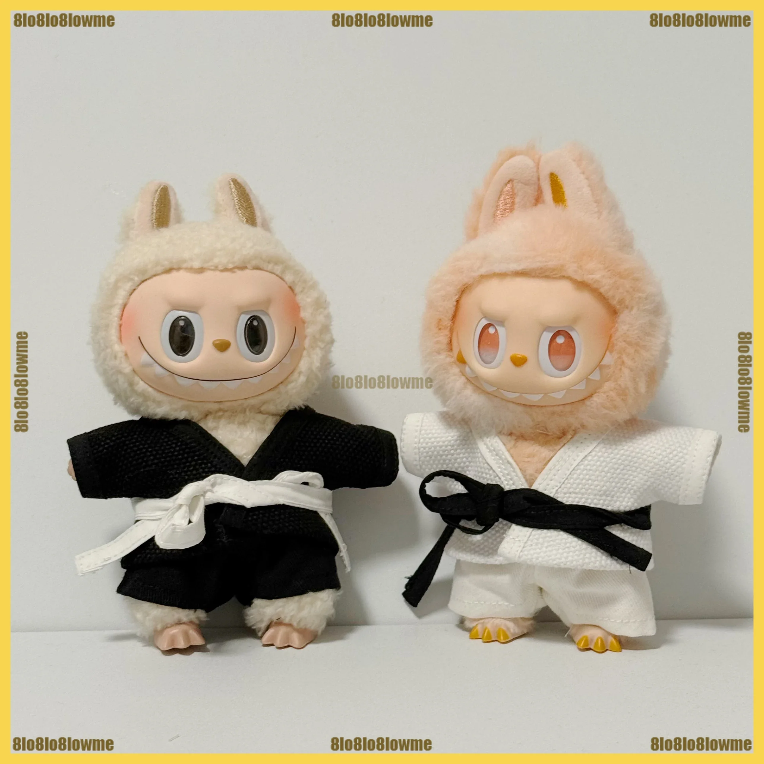 

Labubu 3.0 Clothes Hot Brazilian Jiu-Jitsu Gi Set Karate Suit Mini Plush Doll Judogi Clothing Fashion Doll Accessories Gifts